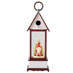 Bird House Snow Glitter House with Gnome