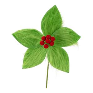 Gingerbread Peppermint And Candy Range: Grinch Green Fluffy Flower