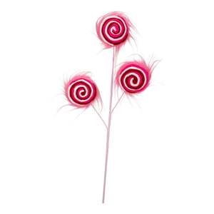 Gingerbread Peppermint And Candy Range: Red and Pink Fluffy Lollipop Spray