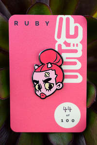 'RUBY' Limited Edition Enamel Pin by Stacey Robson