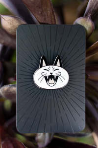 'Laughing Cat' Glow-in-the-Dark Pin by Stacey Robson