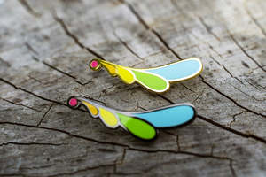 Chroma Feather Enamel Pin