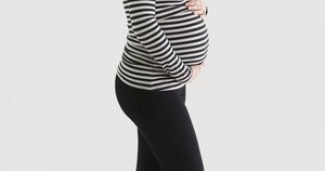 Tops: Mrs Smith Maternity Long Sleeve Striped Nursing Top