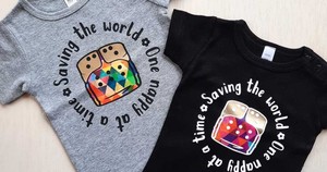 Clothing: Cloth Nappy Tee - Saving The World