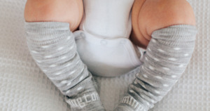 Lamington Merino Knee High Socks - Snowflake