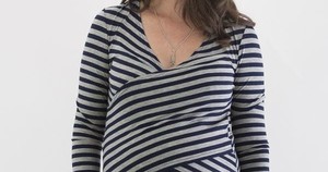 Mrs Smith Maternity: Mrs Smith Maternity Striped Crossover Breastfeeding Long Sleeve Top