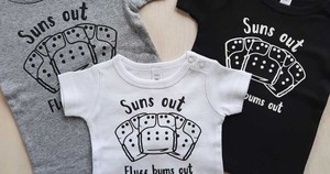 Other Nappy Accessories: Cloth Nappy Tee - Fluff Bums Out (Outline)