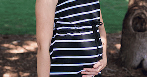 Mrs Smith Maternity Diagonal Striped Breastfeeding Tunic Dress - Black & White Stripe