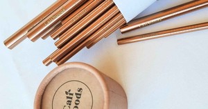 Meal Times: Reusable Luxe Rose Gold Straw by Caliwoods