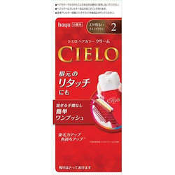 Hair: hoyu cielo hair dye to cover white hair 2# bright light brown