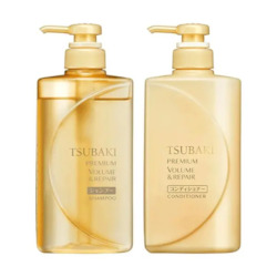 Hair: sHISEIDO TSUBAKI PREMIUM volume REPAIR SHAMPOO 490ml& + CONDITIONER 490g SET