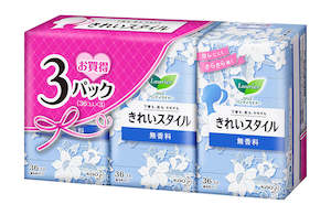 Sanitary: Kao Laurier Kirei Style Unscented 36 pieces x 3 packs
