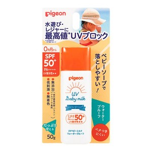 Mom Baby: Pigeon UV Baby Milk SPF50+ PA++++ 0+ month 50g
