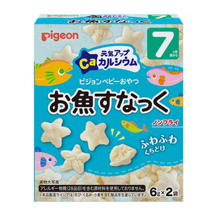 Mom Baby: Pigeon Energy Up Calcium Fish Snacks 7+ Months 6g x 2 bags