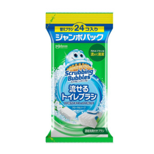 Home Living: Johnson Scrubbing Bubbing Bubbles Flushable Toilet Brush Refills floral scent 24Pcs