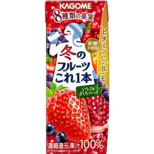Snack: KAGOME Limited Koreippon Strawberry & Pomegranate Mix Juice 200ml