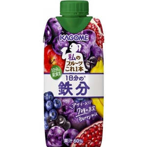 Snack: KAGOME One Day's Worth of Iron Fruit Juice 330ml