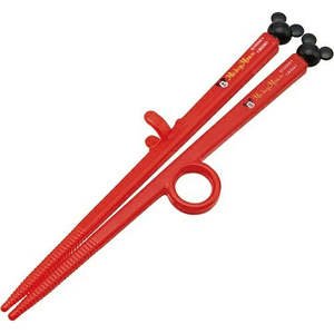 Skater Kids Training Chopsticks Right Handed with Holder 15cm (Mickey Mouse)