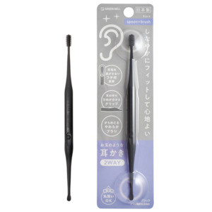Green Bell G-2174 Ladle Shape Ear Pick with Black Brush Head