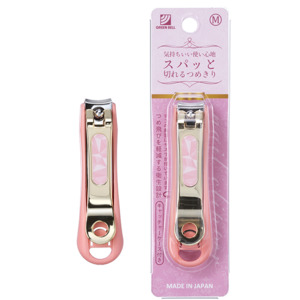 Home Living: Green Bell NC-135 Gold Nail Clipper with Pink Catcher M