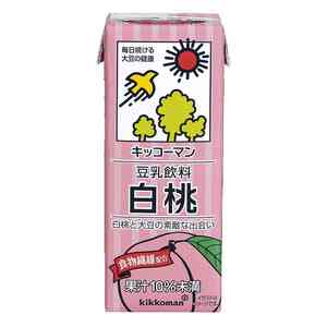 KIKKOMAN Soy Milk Beverage White Peach Flavor 200ml