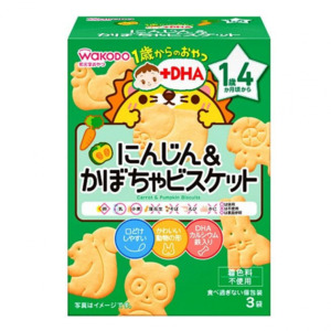 Frontpage: Wakodo Baby Snacks carrot pumpkin Animal Shapes Baby Biscuits 16+ Months