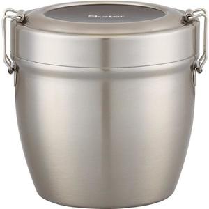Skater Antibacterial Insulated Stainless Steel Bento Box 800ml Silver STLBD8AG
