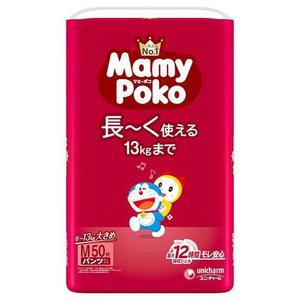 Mom Baby: Mamypoko Pants M Doraemon 6kg-13kg Disposable Diaper Pants (50 pieces)