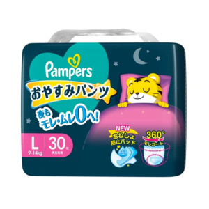Pampers Shimajiro Overnight Pants Size L 9-14kg 30pcs