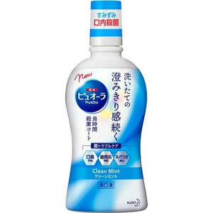 KAO  Medicated Pureora Mouthwash Clean Mint 420ml