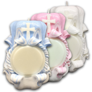 Products: Carved Candles Cross 14cm Church Candles