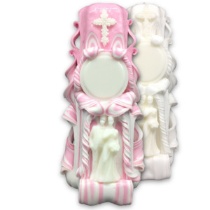 Carved Candles Wedding Couple 27cm Church Candles