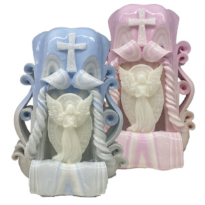 Carved Candles Guardian Angel 14cm Church Candles