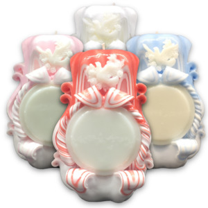 Products: Carved Candles Dove 14cm Church Candles