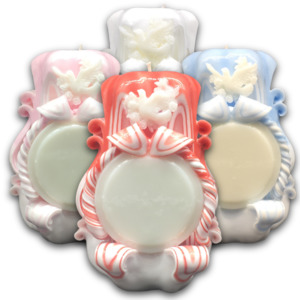 Products: Carved Candles Dove 14cm Church Candles