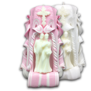Products: Carved Candles Wedding Candles 18cm Church Candles