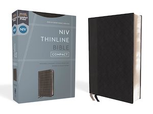 NIV Thinline Bible Compact Black/Gray I/L