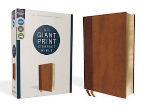 NIV Giant Print Compact Bible Brown I/L