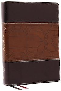 N Kjv: NKJV  Bible Study Full-Colour Brown (Im/Leather)