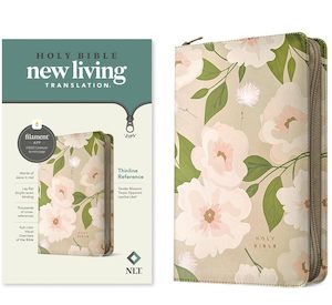 Nlt: NLT Thinline Reference Zipper Bible, Filament Enabled (LeatherLike, Tender Bloss