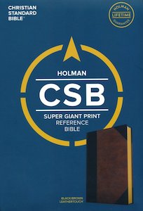 Csb: CSB  Bible Super G/P Ref Blk/Brown Lth/Touch