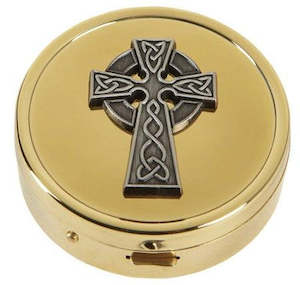 Pyx Celtic Cross Goldtone
