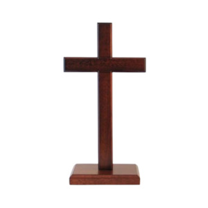 Crosses And Crucifixes: Cross Wooden Standing - Square Base