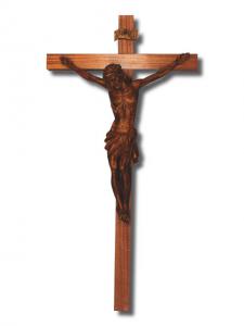 Crucifix Wall Mahogany 30Cm