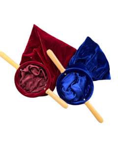 Offering: Offering Bag Velvet with wooden Handle