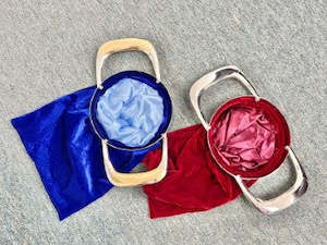 Offering bags velvet - with metal handles