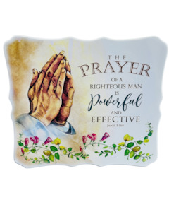 Wooden Plaques: Plaque Wood - Prayer Of A Righteous Man... 22X19Cm