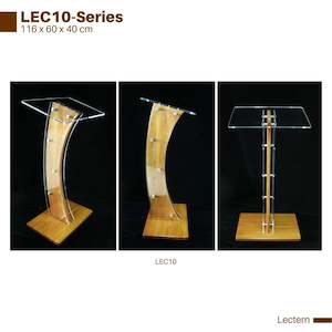 Lecterns: Lectern Mahogany/Acrylic Free Standing