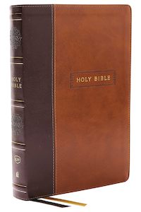 Kjv: KJV  Bible Ref Centre-Column Brown Leathersoft