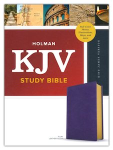 KJV  Holman Study Bible Plum Lth/touch